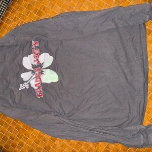 Trader Joe's Women's Long Sleeve Graphic Tee - Charcoal